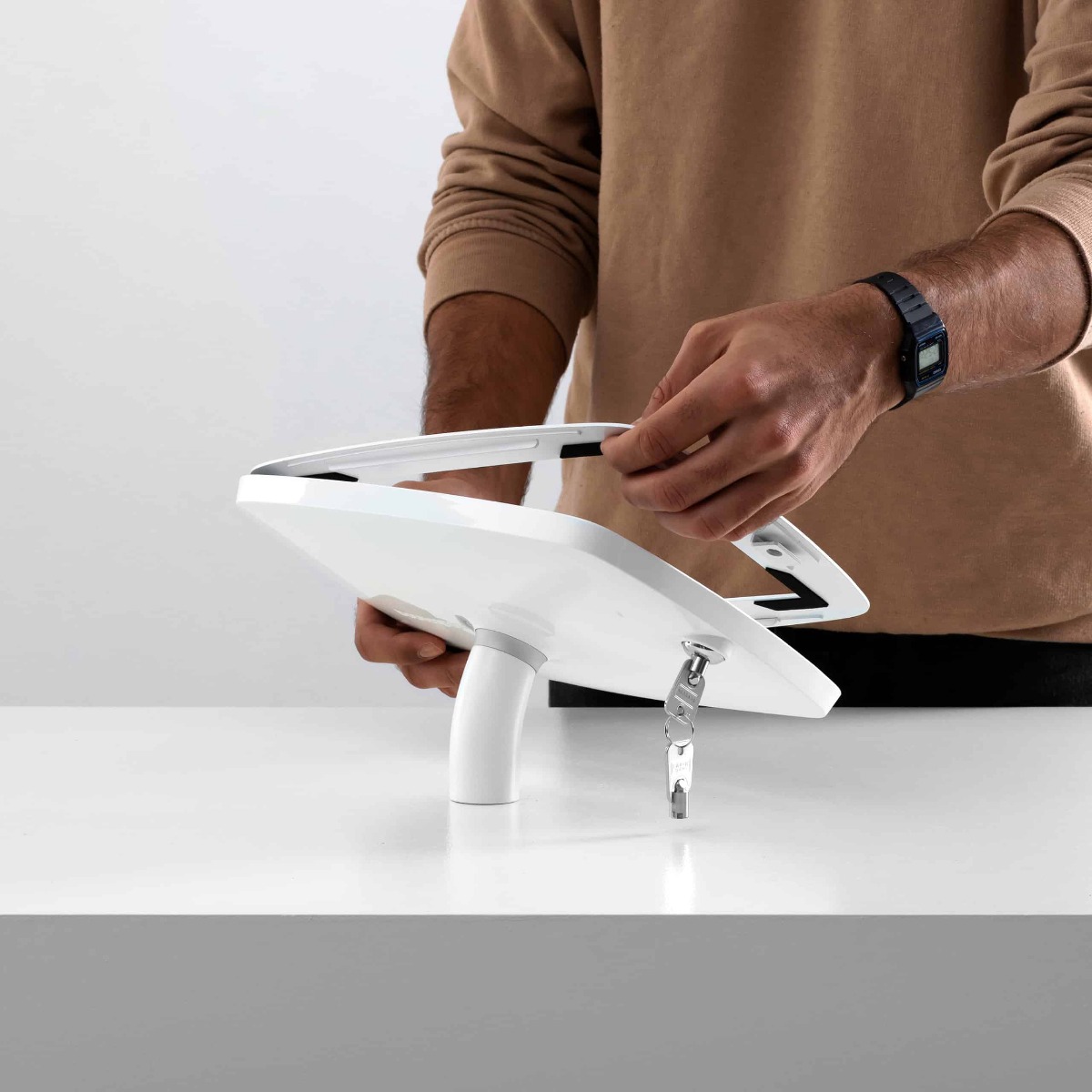 Bouncepad Desk secure tablet and iPad enclosure