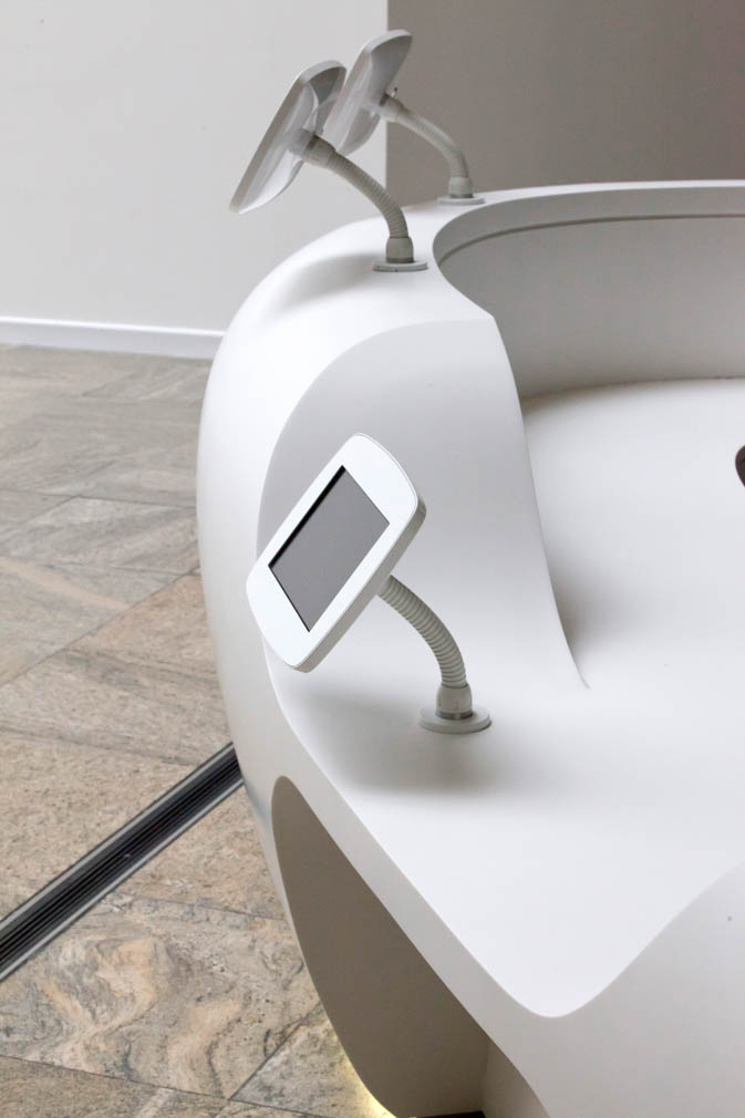 Bouncepad Flex adjustable tablet / iPad kiosk with gooseneck